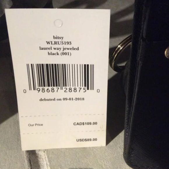 Kate Spade Bitsy Laurel Way Jeweled Key Coin case - Picture 3 of 6